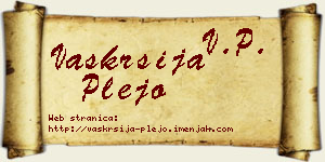 Vaskrsija Plejo vizit kartica
